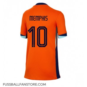 Niederlande Memphis Depay #10 Replik Heimtrikot Damen EM 2024 Kurzarm